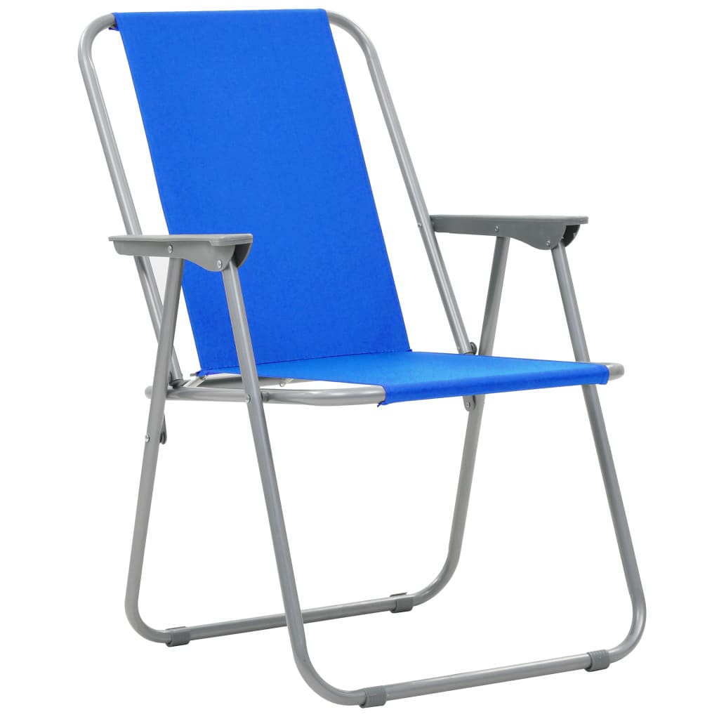 

vidaXL Kampeerstoelen inklapbaar 52x59x80 cm blauw 2 st