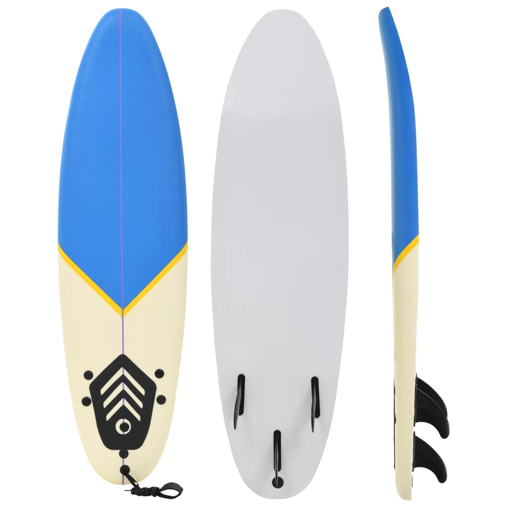 #2 - vidaXL surfbræt 170 cm blå og cremefarvet