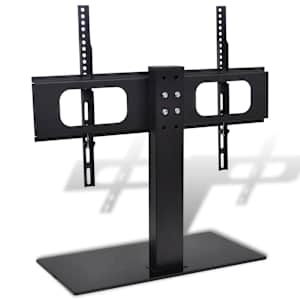 vidaXL telerikinnitus alusega, raud, must, 32"-70