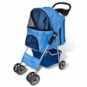 Kočárek pro psy 15 kg modrý - obrázek 2