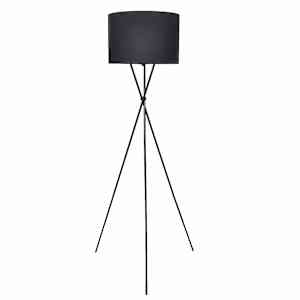 Stojací lampa se stojanem černá 139 cm