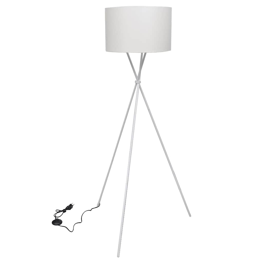 vidaXL Stojací lampa se stojanem bílá 139 cm
