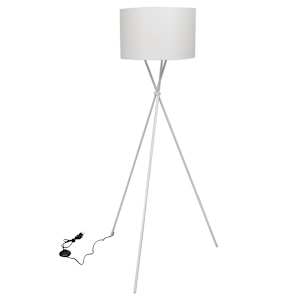 Stojací lampa se stojanem bílá 139 cm