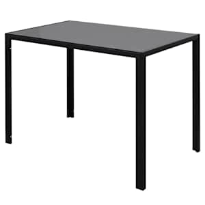 Jídelní set 5 kusů umělá kůže černý a bílý - obrázek 4