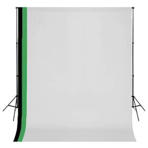 vidaXL fotostuudio komplekt 3 tausta ja reguleeritava raamiga 3 x 3 m