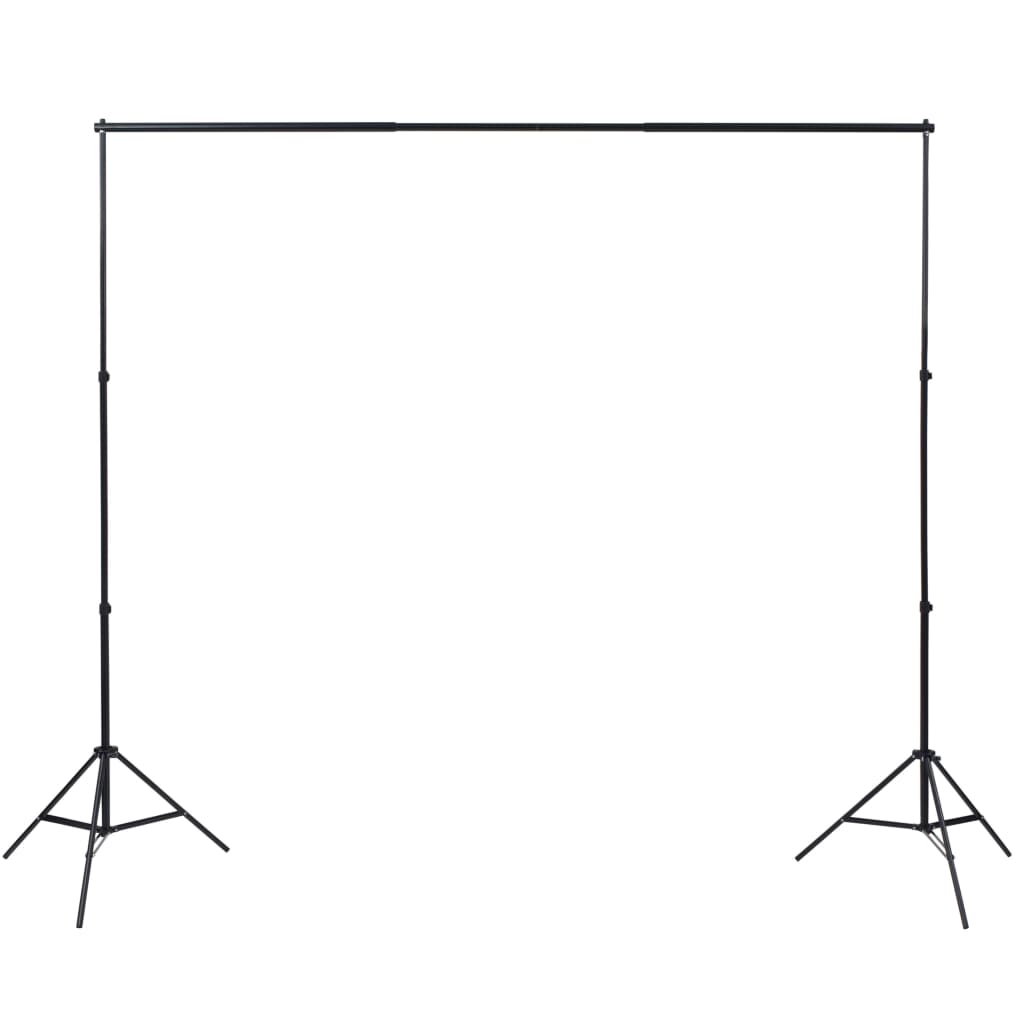 vidaXL fotostudijas fonu komplekts, 3 gab., regulējams rāmis, 3x6 m