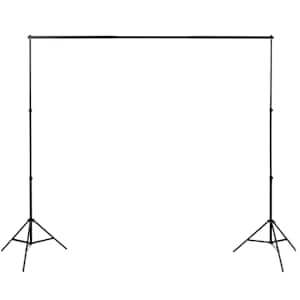 vidaXL Kit estudio 3 telones fondo algod&oacute;n estructura ajustable 3x6 m