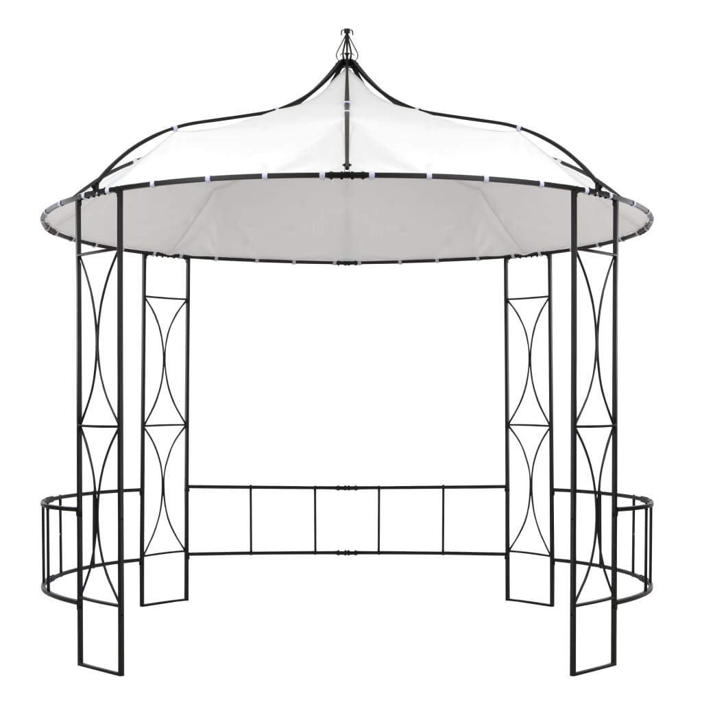 VidaXL - vidaXL Tuinpaviljoen rond 300x300x290 cm wit