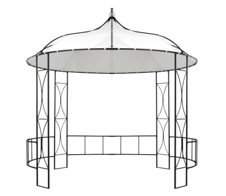 vidaXL Gazebo 300x300x290 cm Bianco Rotondo