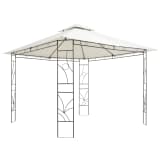vidaXL pavillon 300 x 300 x 300 cm firkantet cremefarvet