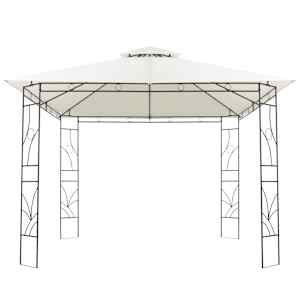 vidaXL Pavėsinė, kreminės spalvos, 300x300x300cm, kvadratinė