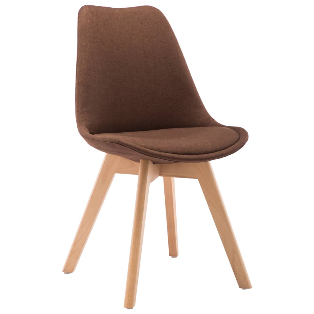 VidaXL - vidaXL Eetkamerstoelen 2 st stof bruin