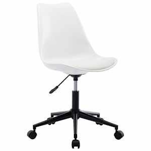 vidaXL Besisukančios valgomojo kėdės, 2vnt., baltos, dirbtinė oda