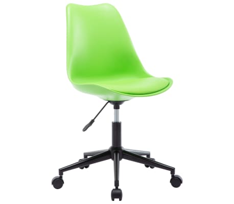 vidaXL Scaune de bucătărie pivotante, 2 buc. verde, piele artificială