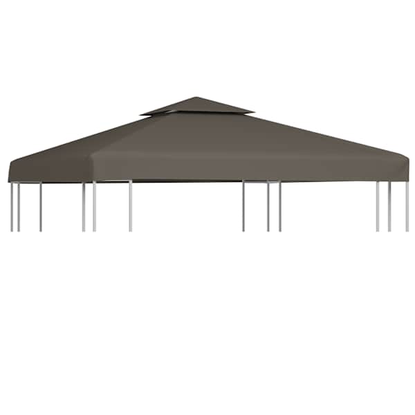 vidaXL kahekordne varjualuse katus 310 g/m&sup2; 3 x 3 m, tumehall