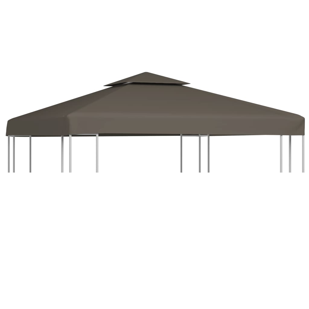 vidaXL Acoperiș de pavilion, 2 niveluri, gri taupe, 3x3 m, 310 g/m²