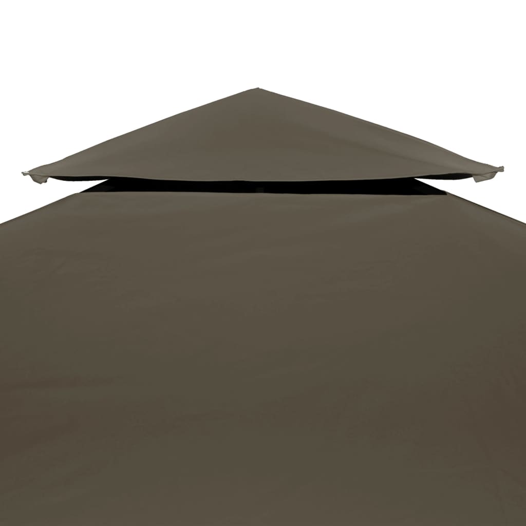 vidaXL 2-Tier Gazebo Top Cover 0.68lb/m2 118.1"x118.1" Taupe