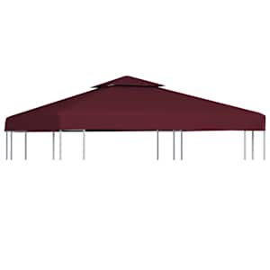 Streha za paviljon 2-delna 310 g/m² 3x3 m bordo
