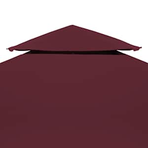 Náhradní dvojitá střecha na altán 310 g/m² 3 x 3 m vínová - obrázek 3