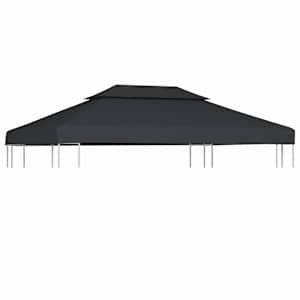 vidaXL kahekordne varjualuse katus 310 g/m&sup2; 4 x 3 m, antratsiit