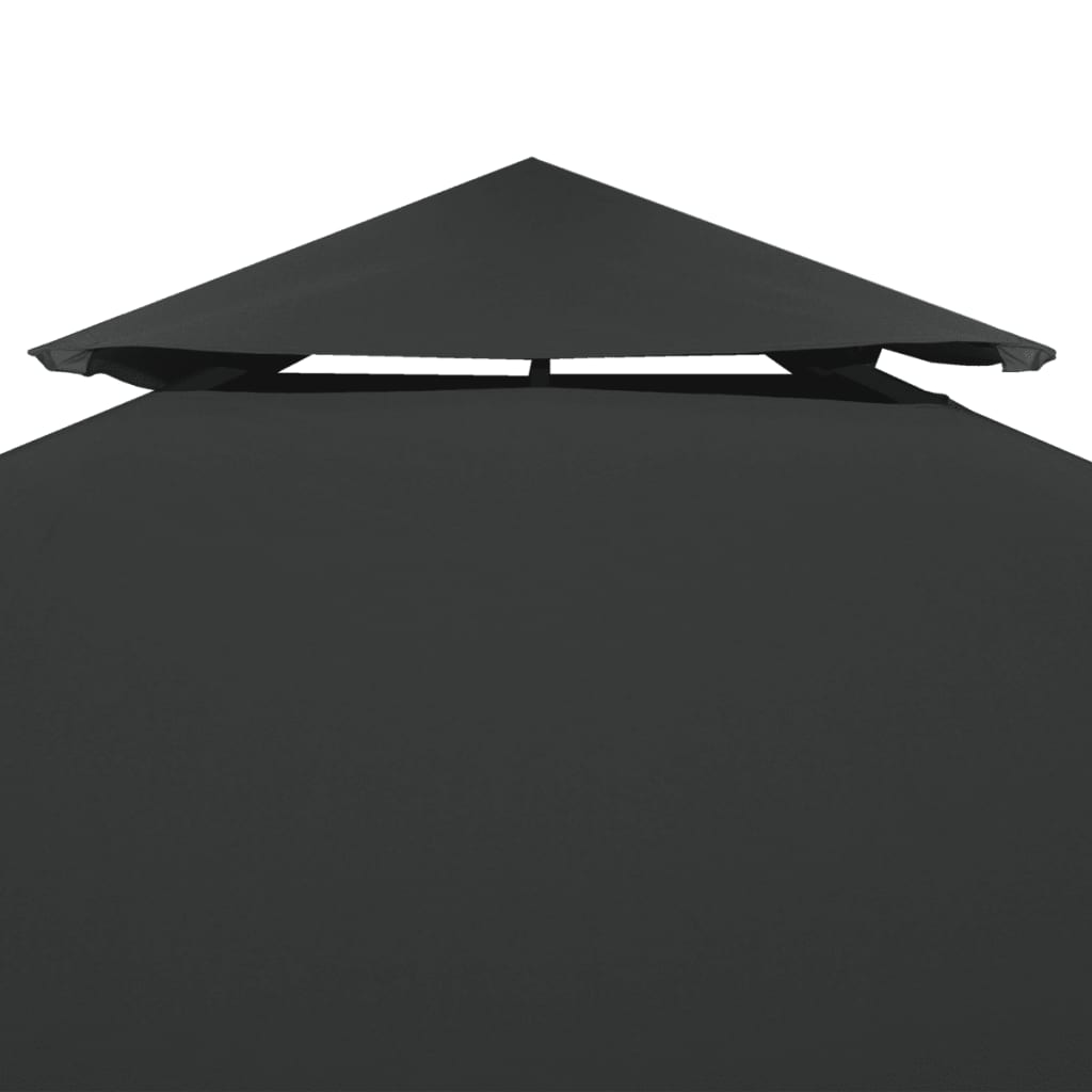 Thumbnail - vidaXL Pavillon-Dachplane mit Kaminabzug 310 g/m² 4x3 m Anthrazit
