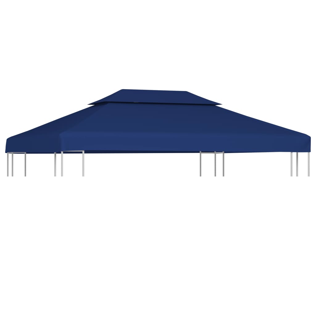 Pavillon-Dachplane mit Kaminabzug 310 g/m² 4×3 m Blau kaufen