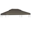 vidaXL kahekordne varjualuse katus 310 g/m&sup2; 4 x 3 m, tumehall
