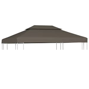 Náhradní dvojitá střecha na altán 310 g/m² 4 x 3 m barva taupe - obrázek 1