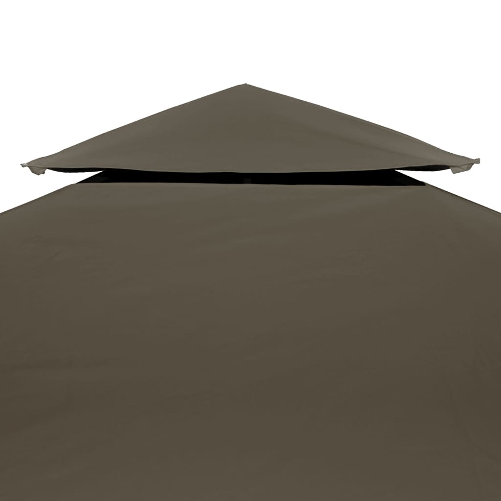 Thumbnail - vidaXL Pavillon-Dachplane mit Kaminabzug 310 g/m² 4x3 m Taupe