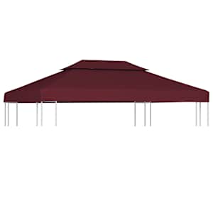 Dvojitá střecha na altán 310 g/m² 4 x 3 m bordó - obrázek 1