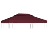 vidaXL 2-Stufiges Pavillondach 310 g / m² 4x3 m Weinrot