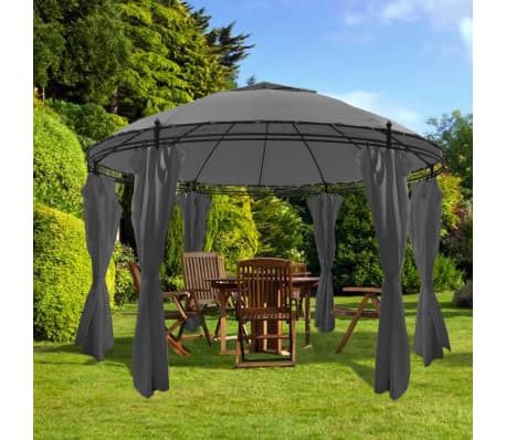 vidaXL Padiglione Giardino con Tavolo Panche Antracite Gazebo Pergola Chiosco