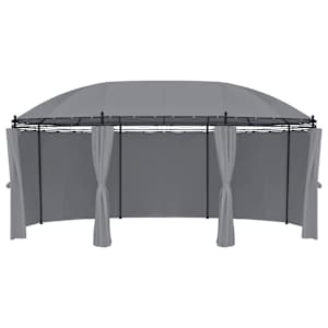 vidaXL Pavėsinė su užuolaidomis, antracito sp., 530x350x265cm