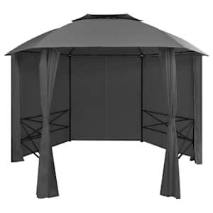 vidaXL kardinatega peotelk/paviljontelk kuusnurkne, 360 x 265 cm
