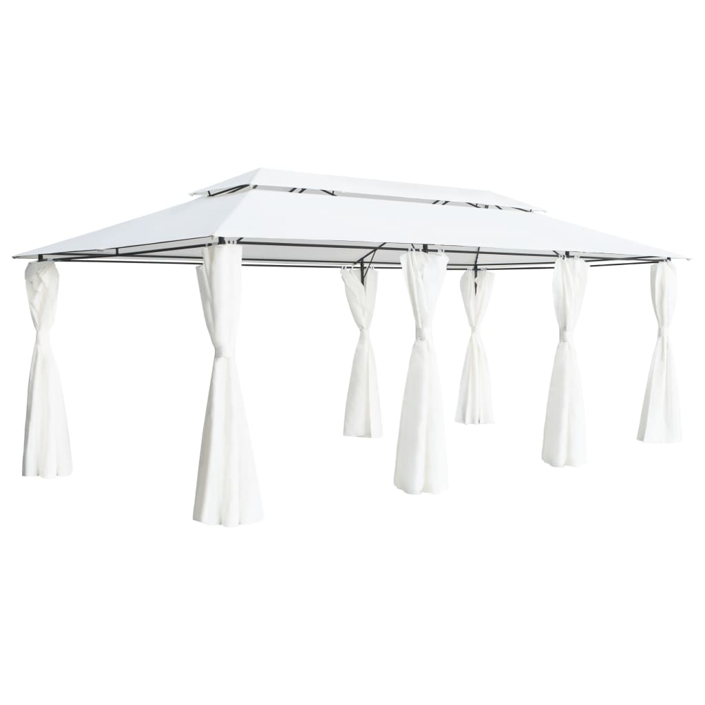Vidaxl Gazebo With Curtains 600x298x270 Cm White For Sale In Uk