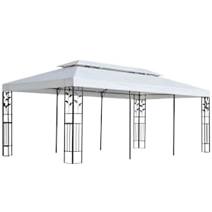 vidaXL Paviljoni kangas Valge 300 x 600 cm Pol&uuml;ester