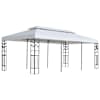vidaXL Paviljoni kangas Valge 300 x 600 cm Pol&uuml;ester
