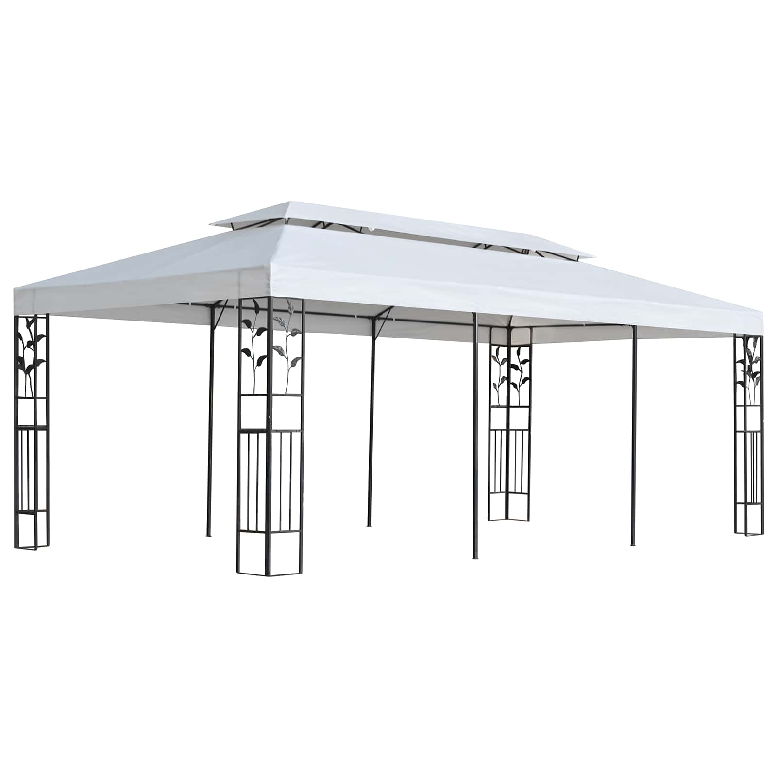 vidaXL Paviljongduk Hvit 300 x 600 cm Polyester