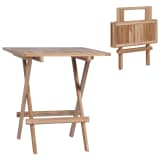 vidaXL Trädgårdsbord hopfällbart massiv teak 60x60x65 cm