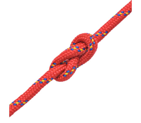 vidaXL Cuerda marina de polipropileno 12 mm 250 m roja