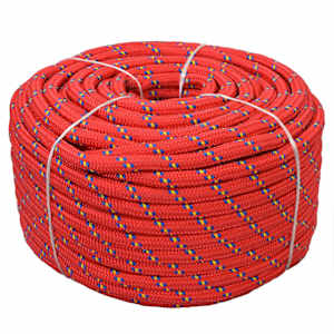 Námořní lodní lano z polypropylenu 18 mm 50 m červené - obrázek 1