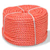 vidaXL punutud paadik&ouml;is pol&uuml;prop&uuml;leenist 16 mm, 100 m, oranž