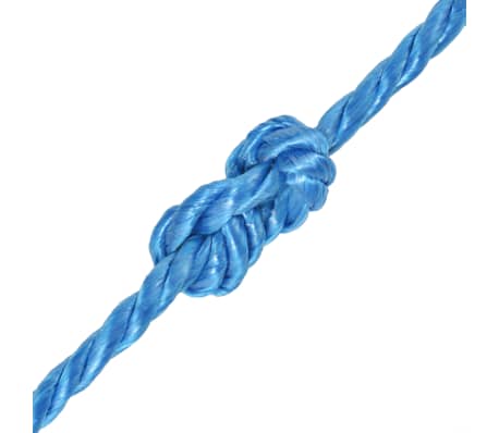 vidaXL Pletené lano polypropylénové 6 mm 500 m modré