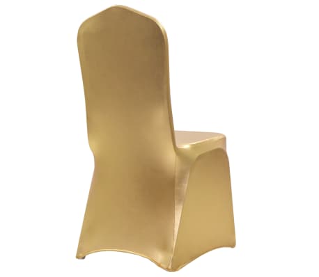 vidaXL Huse elastice pentru scaun, 4 buc., auriu