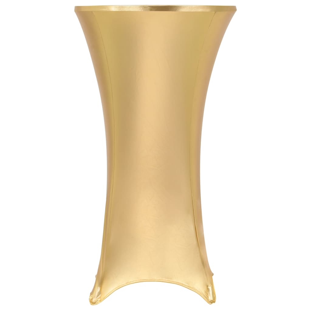 vidaXL Huse elastice de masă, 2 buc., auriu, 60 cm Auriu imagine model 2022