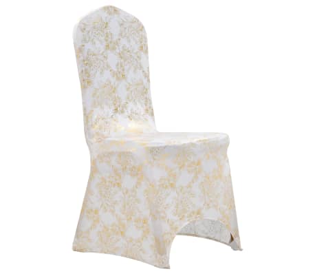 Dettagli su vidaXL 25x Coprisedia Elasticizzato Bianco Stampa Dorata Fodera Elastica Sedia Dettagli su vidaXL 25x Coprisedia Elasticizzato Bianco Stampa Dorata Fodera Elastica Sedia