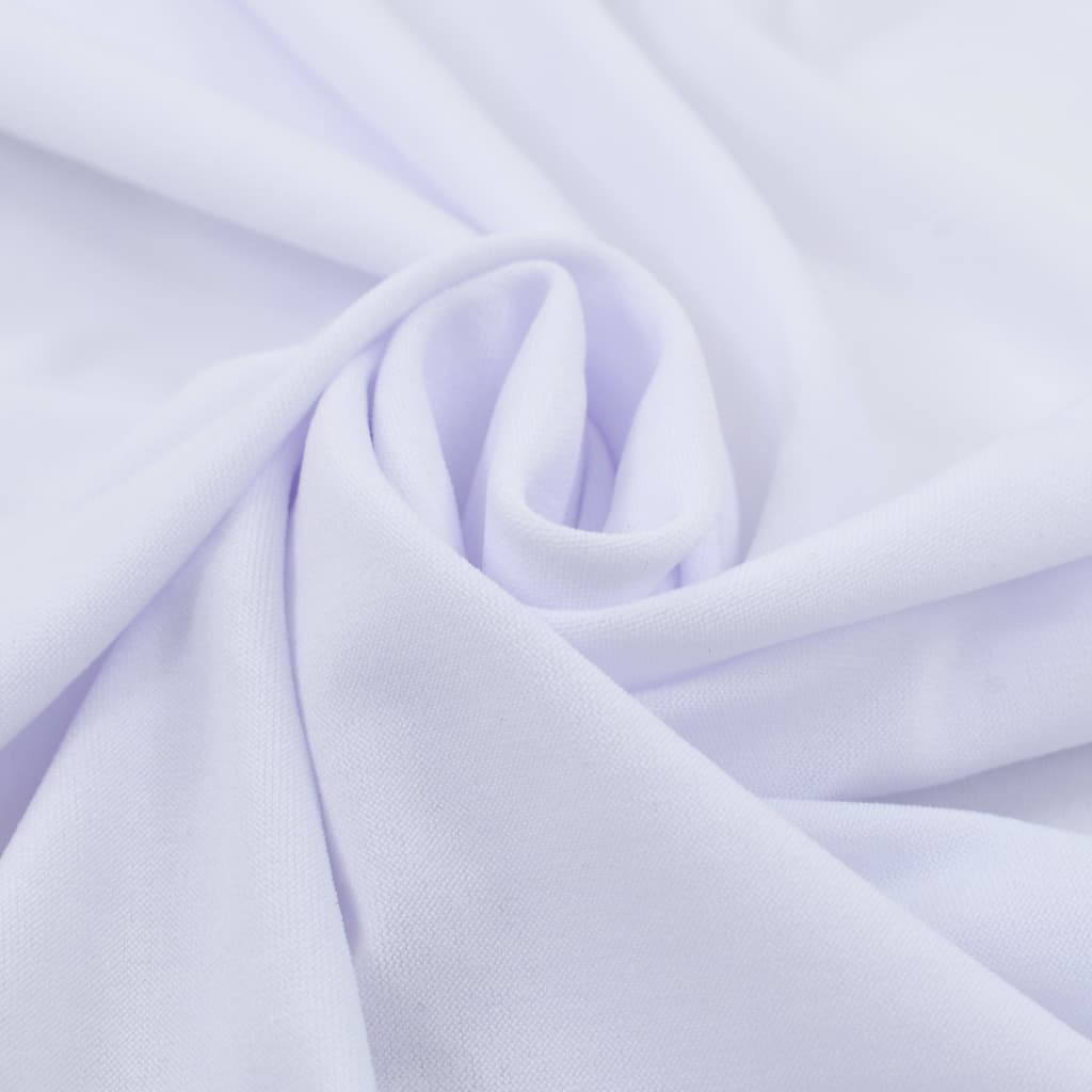 vidaXL 2 st Tafelhoezen stretch met rok 150x74 cm wit afbeelding
