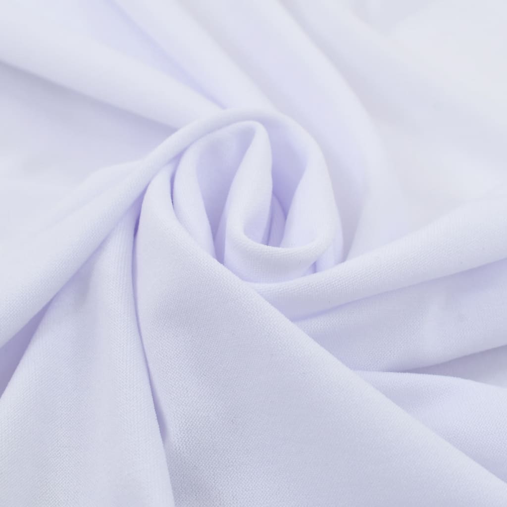 vidaXL Venyvät pöytäliinat 2 kpl helmalla 180 x 74 cm valkoinen