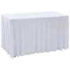 vidaXL 2 tk venivad lauakatted, 183 x 76 x 74 cm, valge