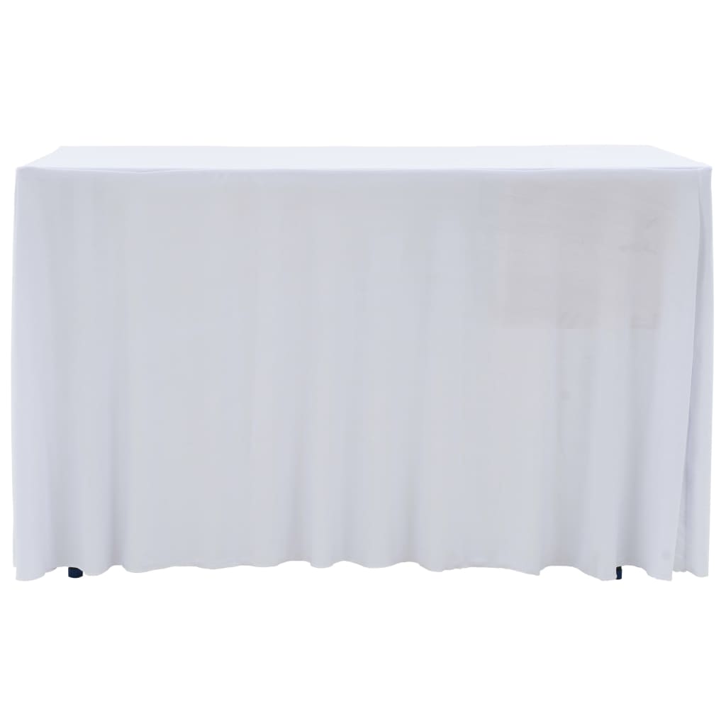  Naťahovacie obrusy na stôl so závesom 2 ks biele 183x76x74 cm
